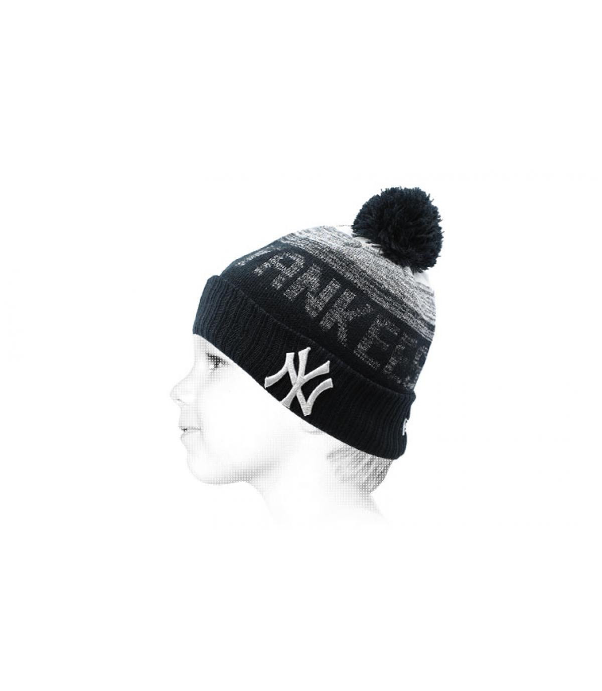 NY blue child beanie Kids MLB Sport Knit NY NY blue child beanie Kids MLB Sport Knit NY